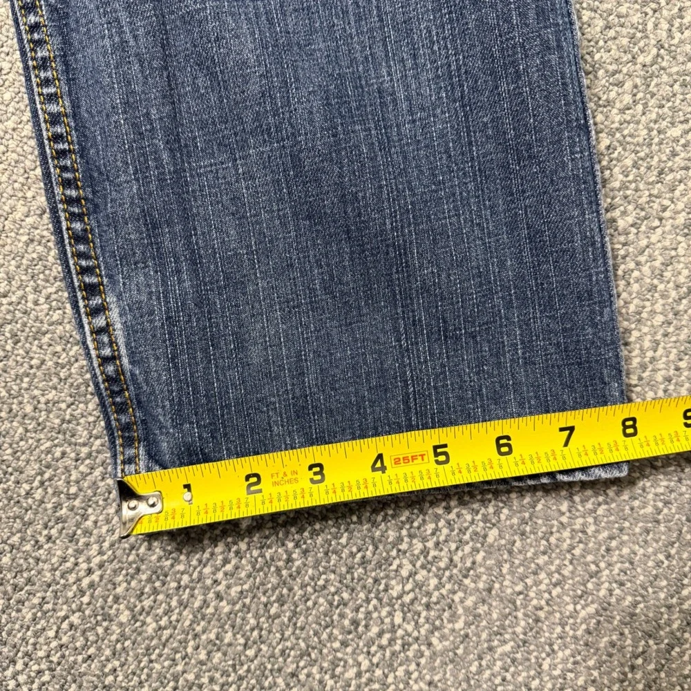 Levi's 505 Jeans Mens‎ 38x32 Straight Leg Blue Whiskered Fade Distressed Y2K